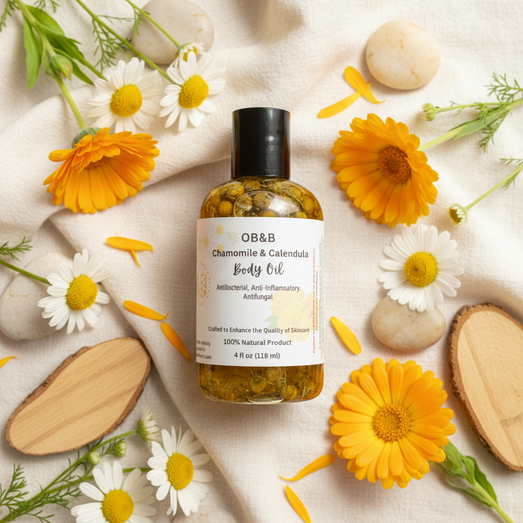 Chamomile & Calendula Body Oil - New Background