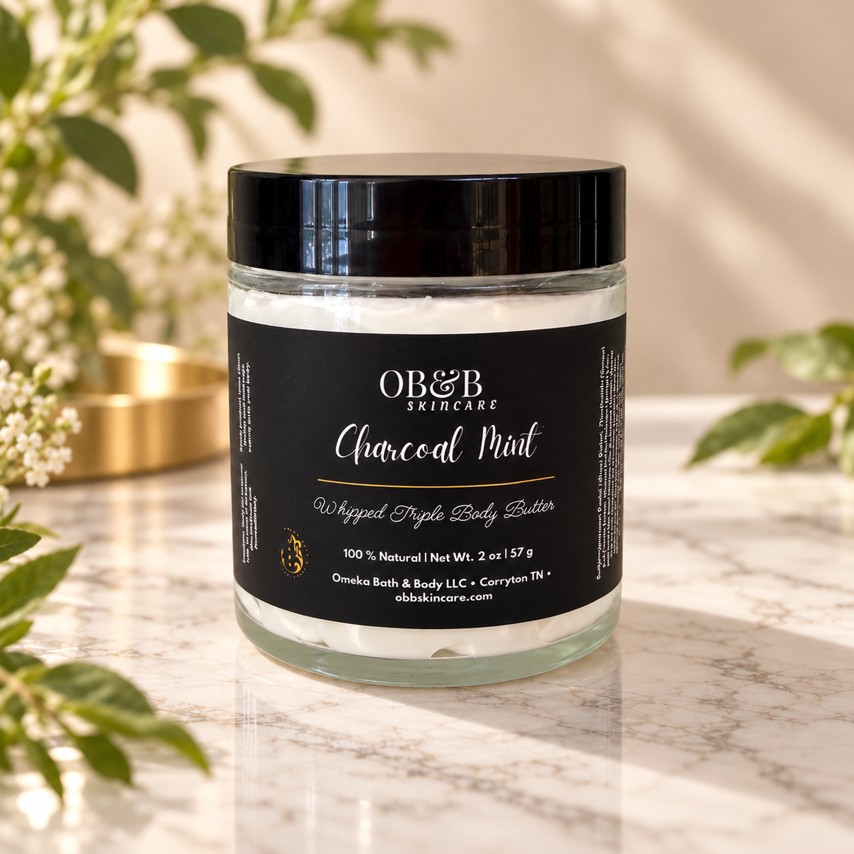 Charcoal Mint Body Butter - OB&B Skincare