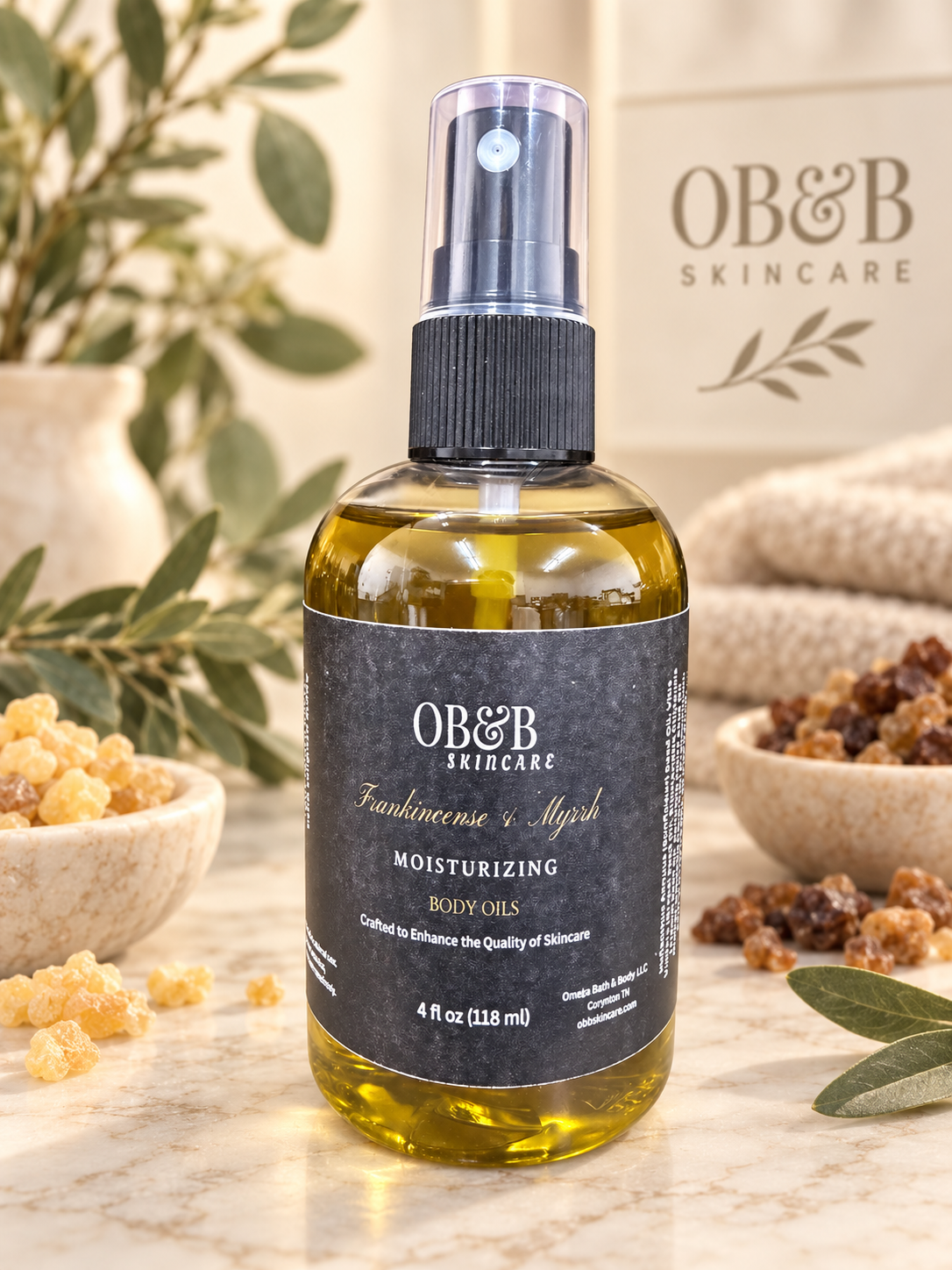Frankincense & Myrrh Body Oil - OB&B Skincare