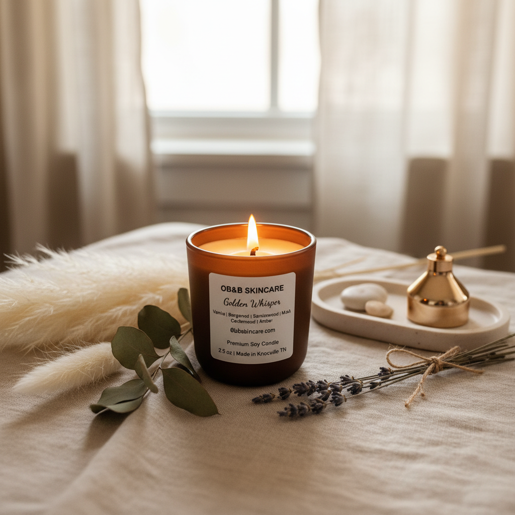 Golden Whisper Mini Candle Lifestyle