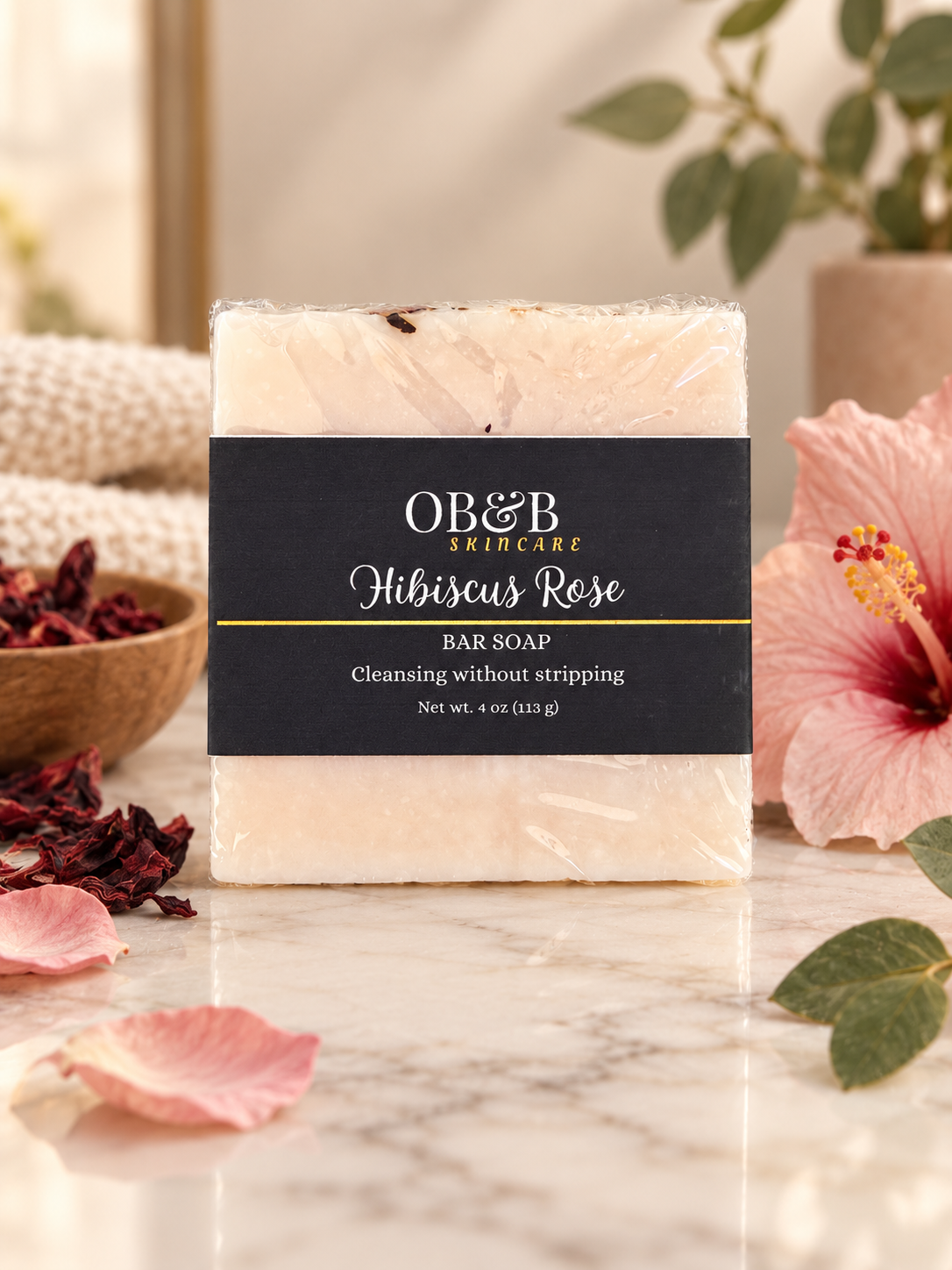 Hibiscus Rose Bar Soap - OB&B Skincare