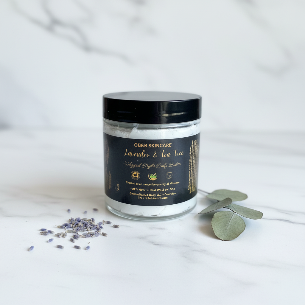 Lavender & Tea Tree Body Butter - White Marble