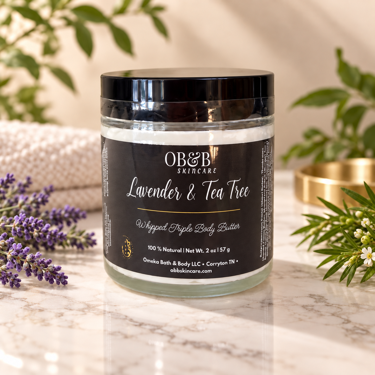 Lavender & Tea Tree Body Butter - OB&B Skincare