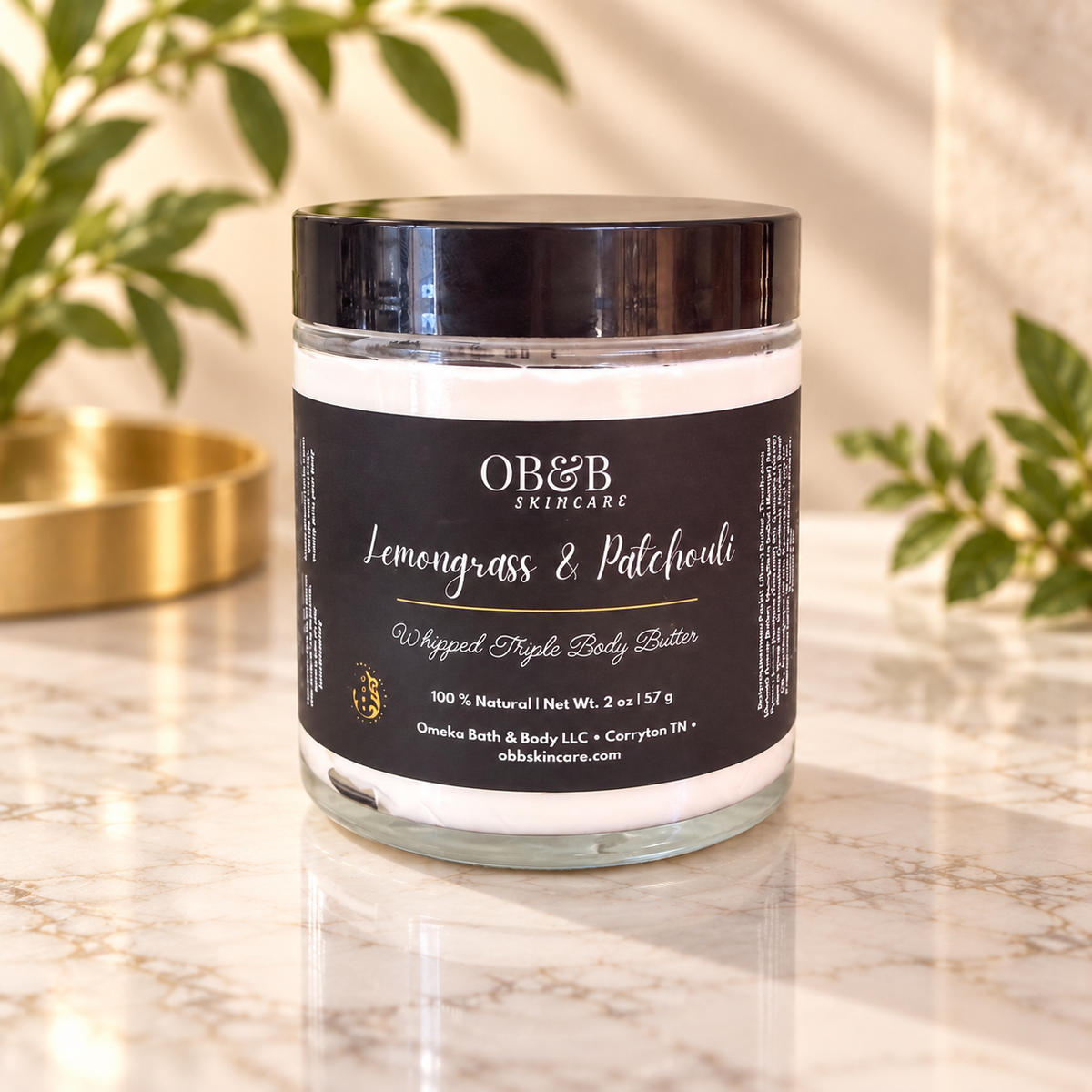 Lemongrass & Patchouli Body Butter - OB&B Skincare