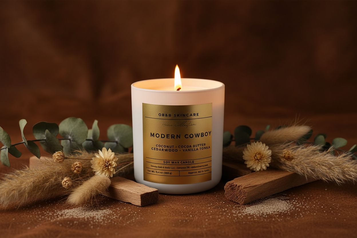 Modern Cowboy Candle Lifestyle