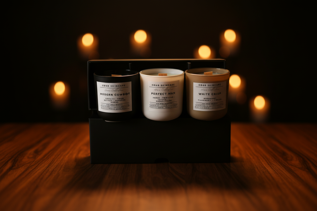 OB&B Candle Gift Set - Bathroom Spa Setting