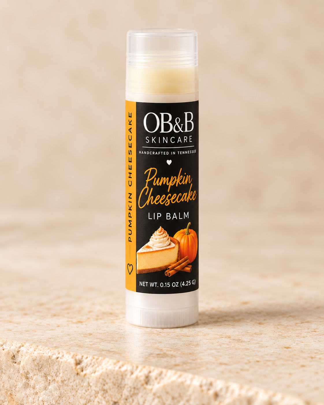 OB&B Skincare Pumpkin Cheesecake Lip Balm, 0.15 oz