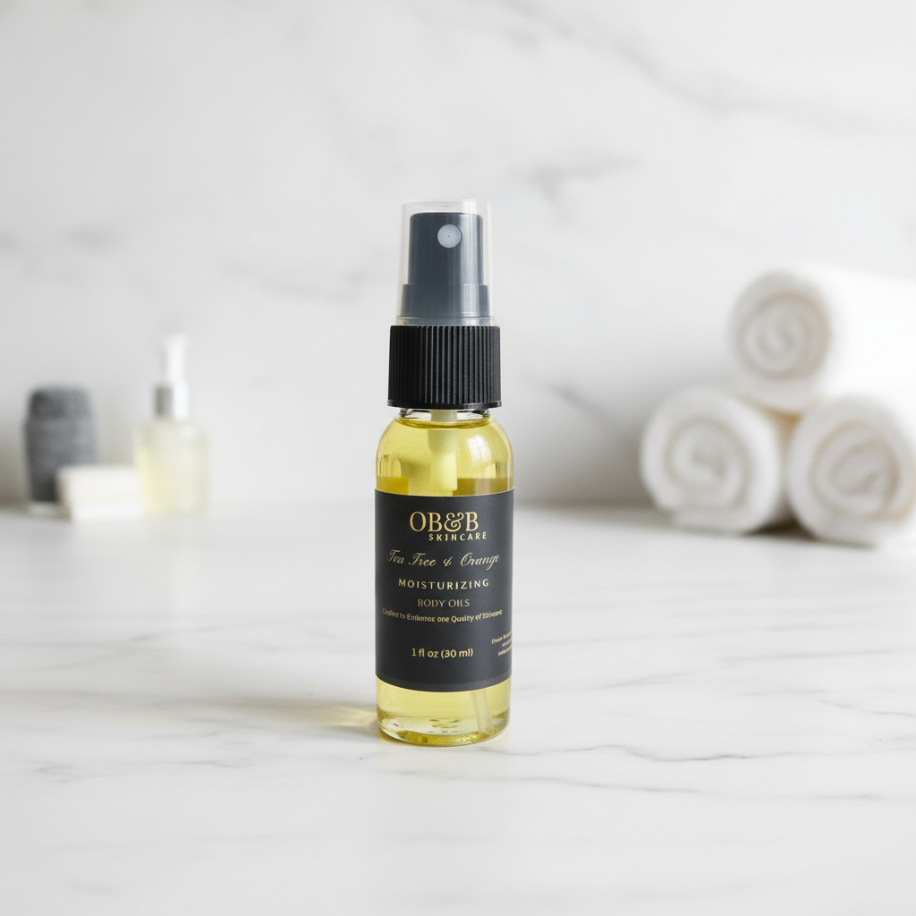 Tea Tree & Orange Body Oil - Clean Background