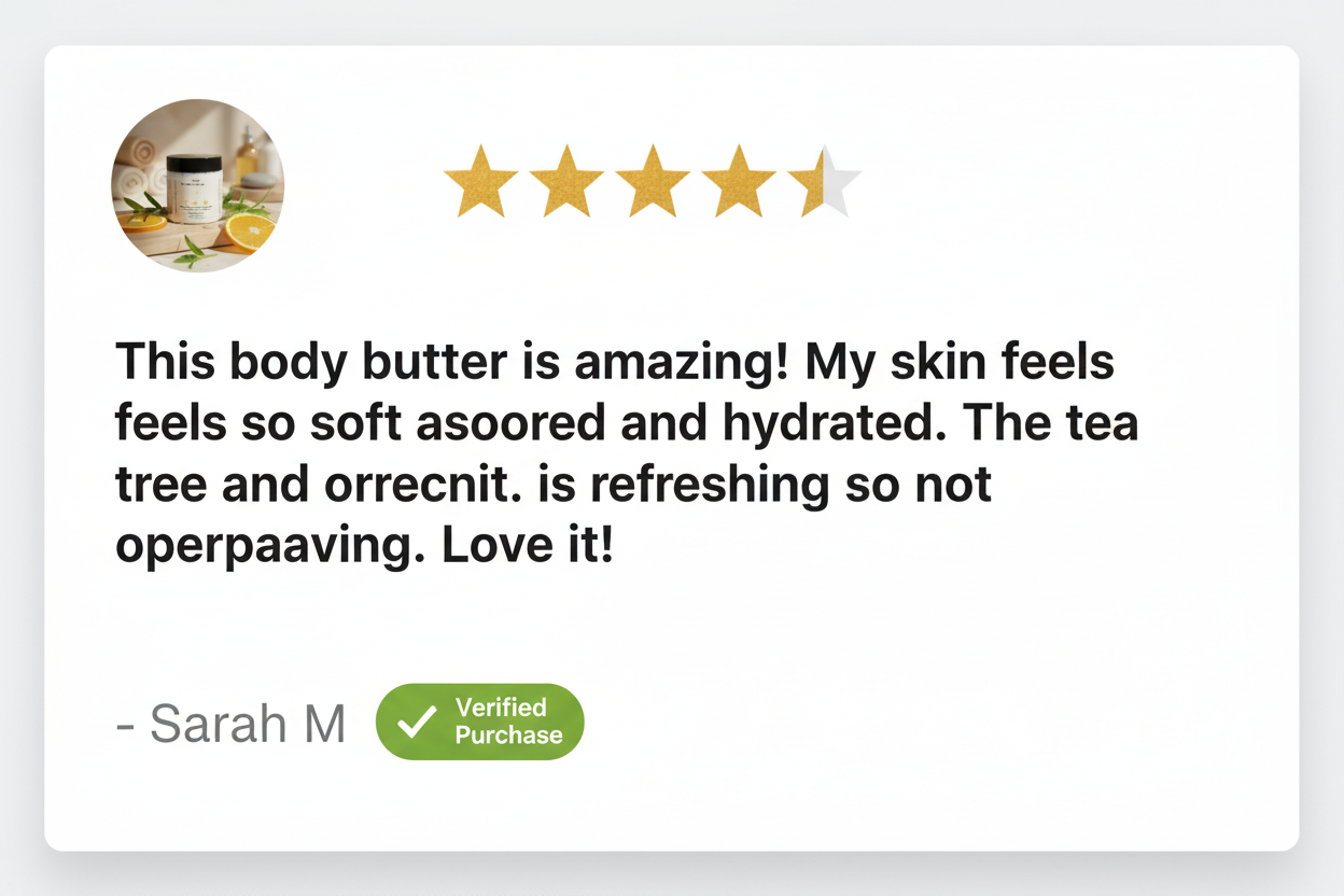 Tea Tree Orange Body Butter review from Sarah M