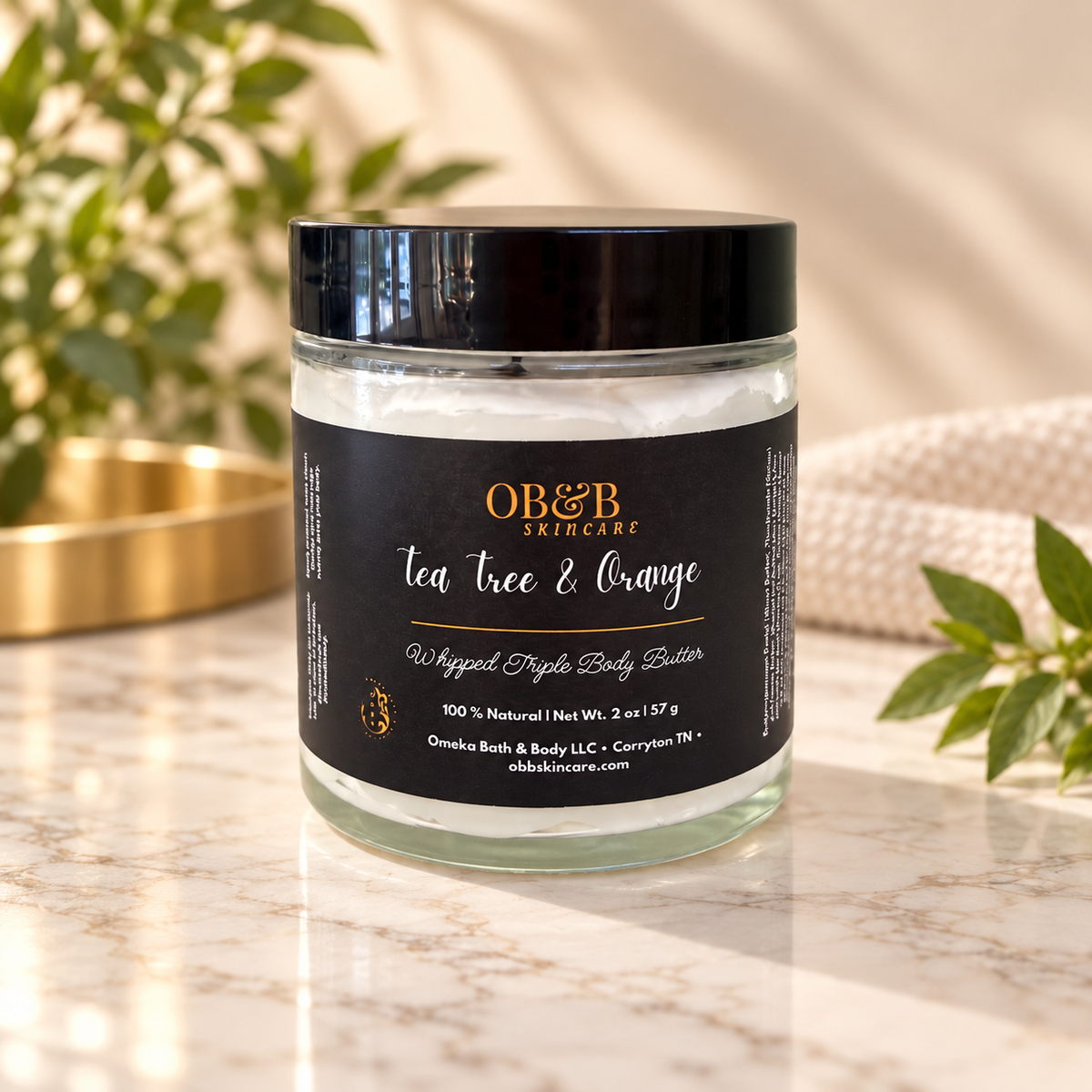 Tea Tree & Orange Body Butter - OB&B Skincare