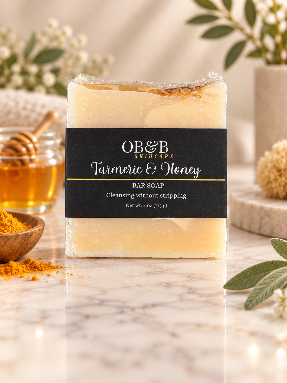 Turmeric & Honey Bar Soap - OB&B Skincare